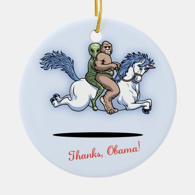 Dank, Obama! Keramik Ornament (Vorne)