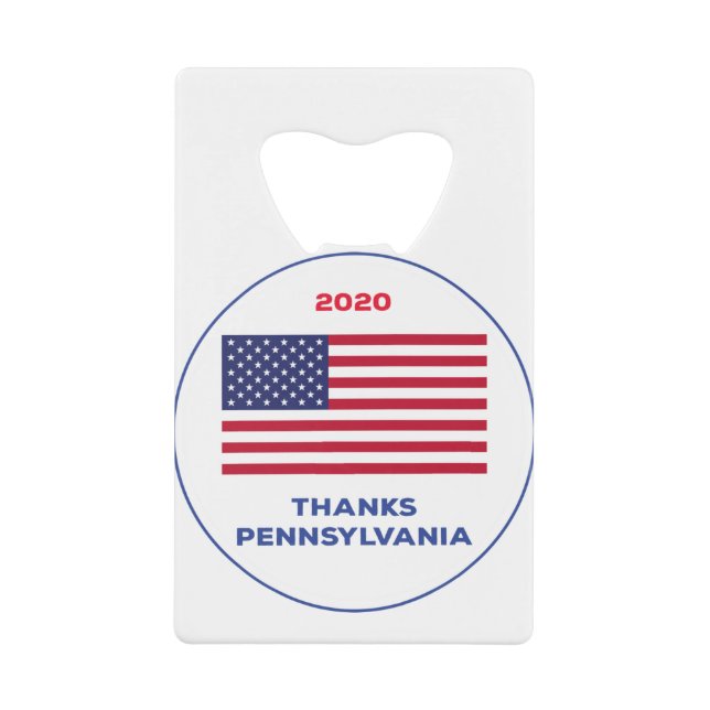 Dank Pennsylvania 2020-Wahl Geldbeutel Flaschenöffner (Vorderseite)