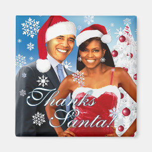 Dank Sankt! Barack und Michelle-Magnet Magnet