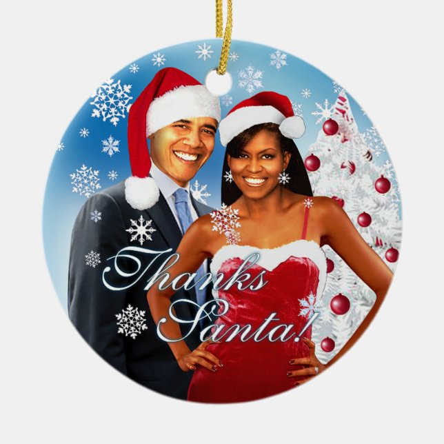 Dank, Sankt-Weihnachtsverzierung Keramikornament (Vorne)