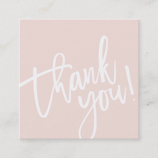 DANK SIE TAG rot rosa weiße Pinsel Schriftart (Vorderseite)