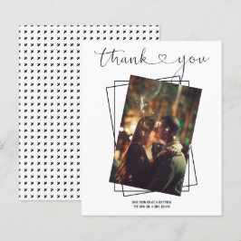 Dank Typografie Foto Personalisiert Wedding Card