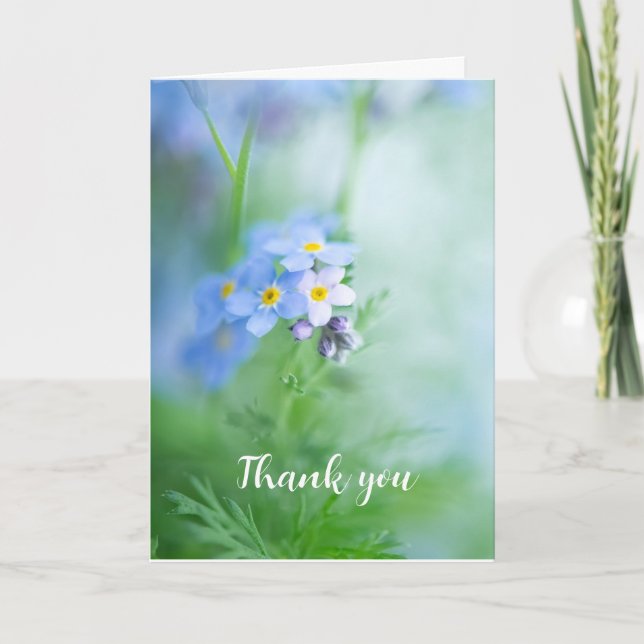 Dank Watercolor Hummingbird Lavender Blume Art Dankeskarte (Vorderseite)
