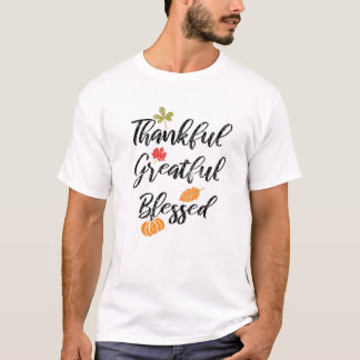 Dankbar an den gesegneten, lustigen Erntedank Turk T-Shirt
