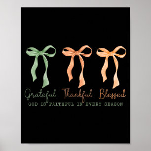 Dankbar Dankbar Gesegnet Christlich Herbst Ernteda Poster