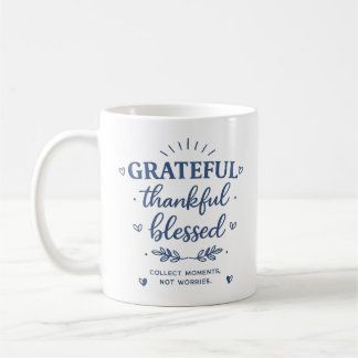 Dankbar Dankbar Gesegnet Inspirierender Kaffeebech Kaffeetasse