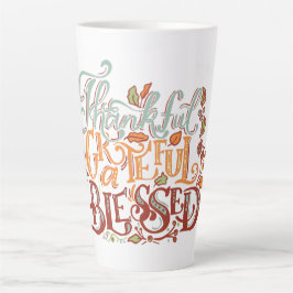 Dankbar, dankbar, gesegnet Latte Tasse, Kaffee Tas Milchtasse