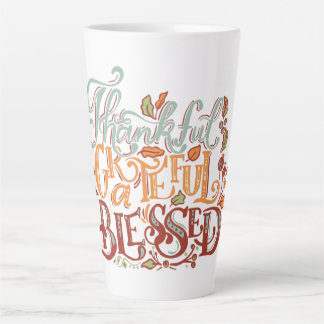 Dankbar, dankbar, gesegnet Latte Tasse, Kaffee Tas Milchtasse