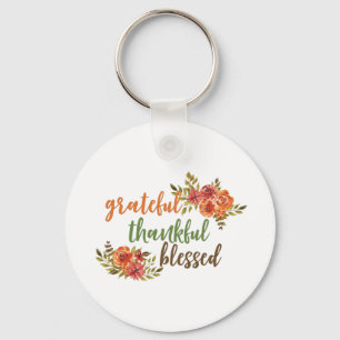 Dankbar, dankbar, gesegnet schlüsselanhänger
