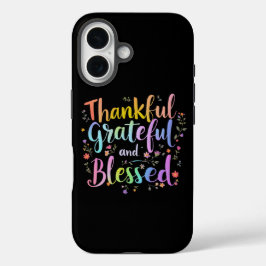 Dankbar, dankbar und gesegnet - ein lebhafter Fall iPhone 16 Hülle