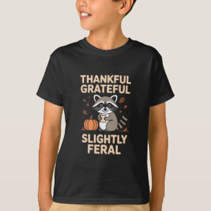 Dankbar Erfreut Leicht Wild Lustig Niedlich Herbst T-Shirt