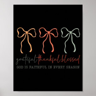 Dankbar Ergeben Gesegnet Gottes Treuer Christ Poster