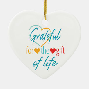 Dankbar für das Geschenk individualisierbare Trans Keramik Ornament
