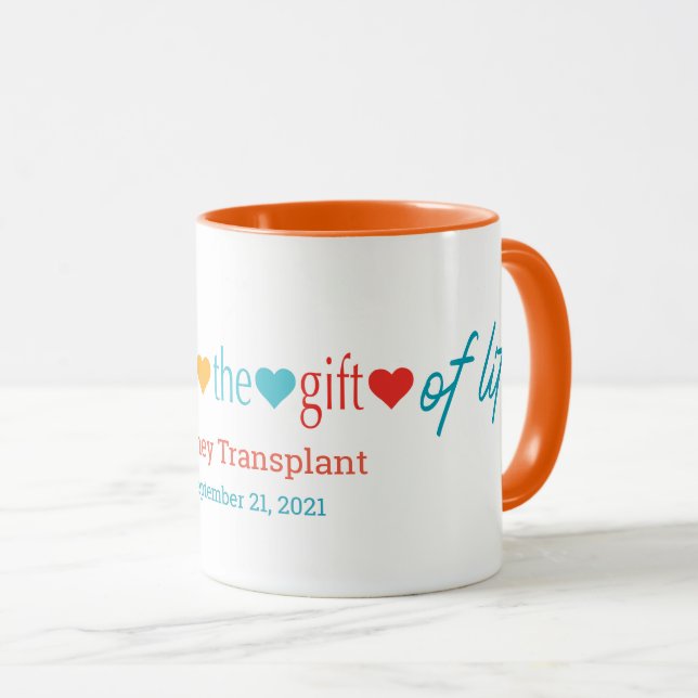 Dankbar für das Geschenk individuell anpassbare Tr Tasse (VorderseiteRechts)