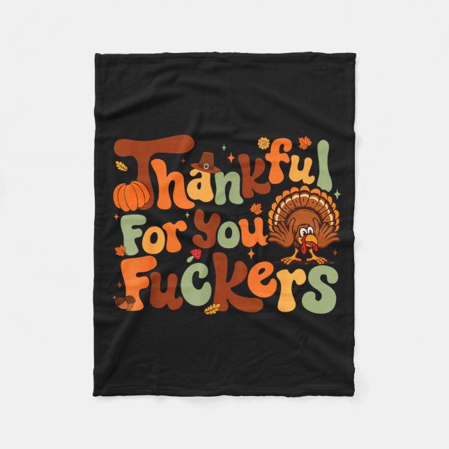 Dankbar Für Dich Forers Erntedankfest Glücklicher  Fleecedecke (Vorderseite)