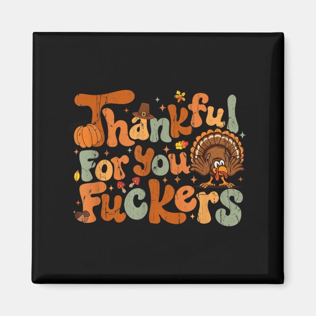 Dankbar für euch Forers, Lustiger Erntedankfest  Magnet (Vorne)