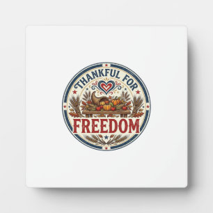 Dankbar Für Freiheit Patriotisch Patriotisch Dankf Fotoplatte