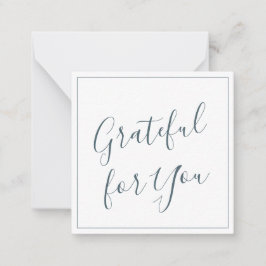 Dankbar für Ihr Script Blue Mitteilungskarte