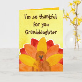 Dankbar für Sie Grandtochter Happy Thanksgiving Karte