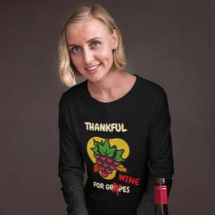 „Dankbar für Trauben...Wein“ Lustiges Erntedankfes Tri-Blend Shirt