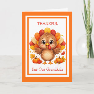 Dankbar für unser süßes Thanksgiving mit den Enkel Karte