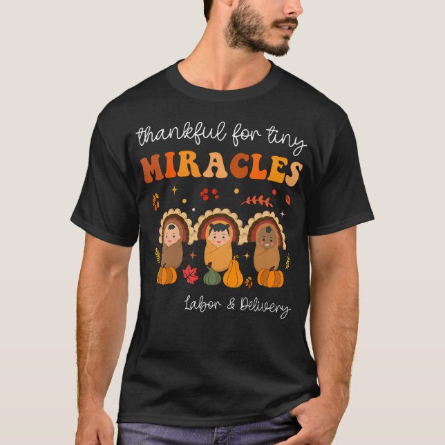 dankbar für winzige Wunder an Arbeit und Leistung  T-Shirt (Vorderseite)