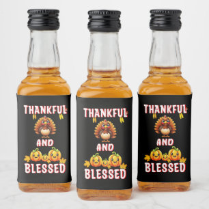 Dankbar Gesegnet 23 US Maple November Erntedank Alkoholflaschenetikett