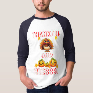 Dankbar Gesegnet 23 US Maple November Erntedank T-Shirt