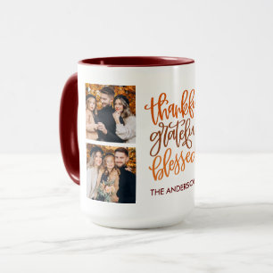 Dankbar gesegnet 4 Foto Name Kaffee Tasse