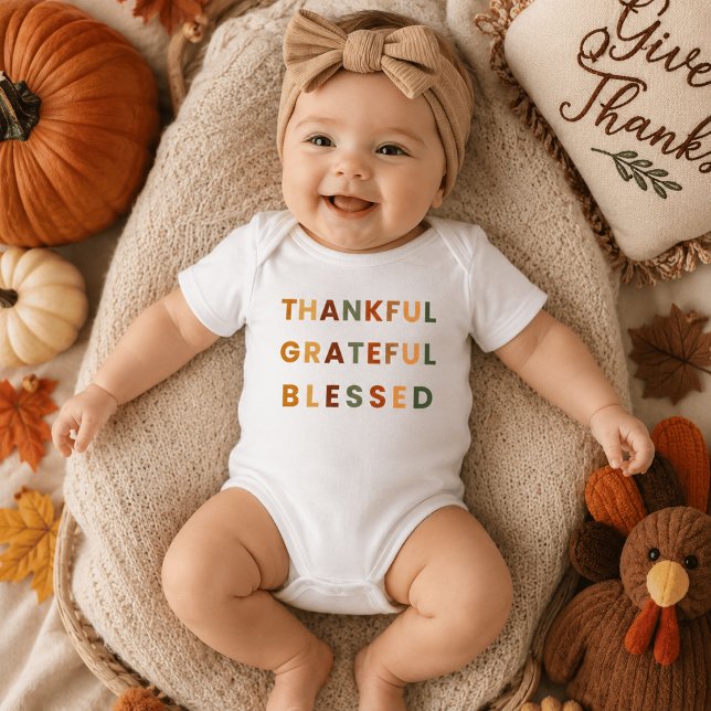 Dankbar gesegnet - Fall Baby Bodysuit Strampler (Von Creator hochgeladen)