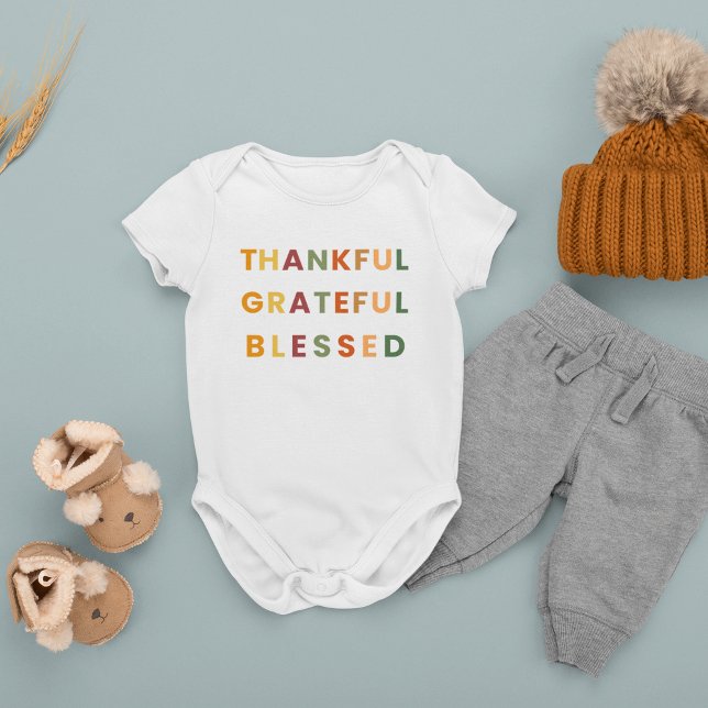 Dankbar gesegnet - Fall Baby Bodysuit Strampler (Von Creator hochgeladen)