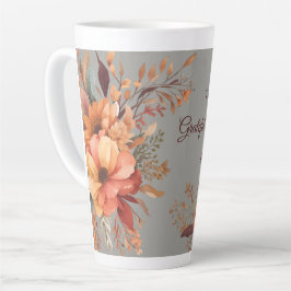 Dankbar gesegnet floraler Erntedank Milchtasse