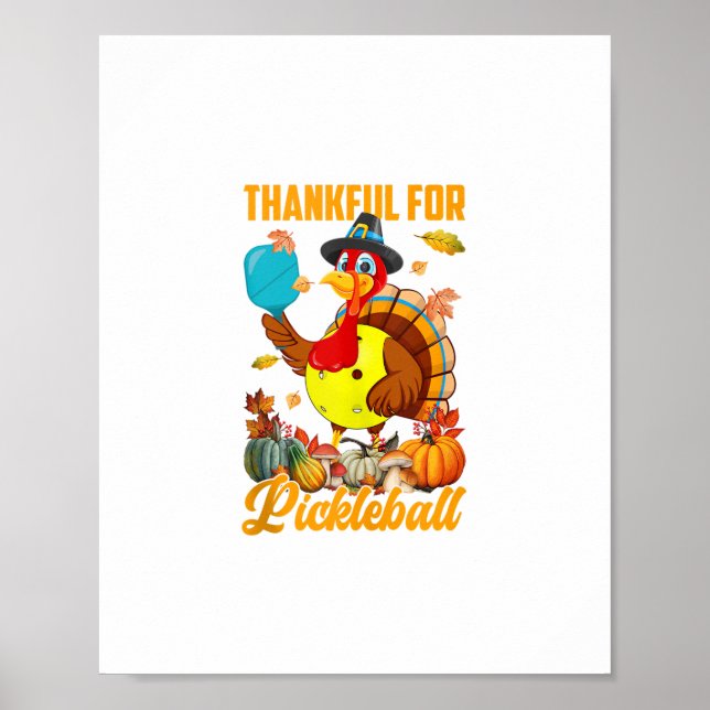 Dankbar, gesegnet Glückwunsch Thanksgiving Turke Poster (Vorne)