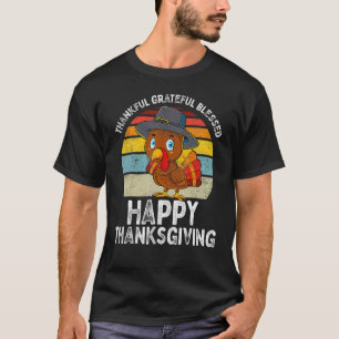 Dankbar, gesegnet Glückwunsch Thanksgiving Turke T-Shirt