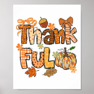 Dankbar, gesegnet Glückwunschspenden Pumpen Poster