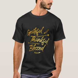 Dankbar Gesegnet Goldenes Erntedankfest T-Shirt
