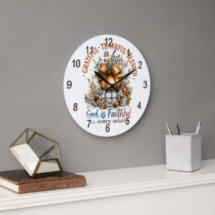 dankbar, gesegnet große wanduhr