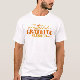 Dankbar, gesegnet Halloween Groovy Fall T-Shirt