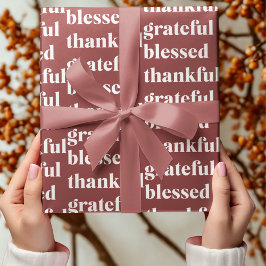 Dankbar Gesegnet Herbst Geschenkpapier