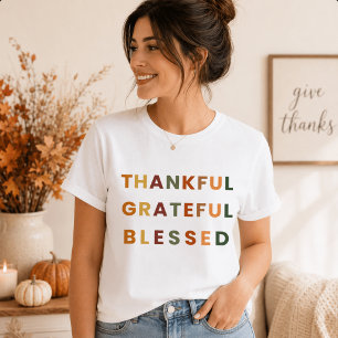 Dankbar Gesegnet – Herbstfarben  T-Shirt