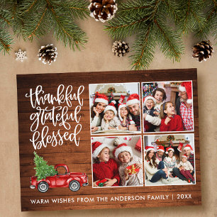 Dankbar Gesegnet Holz LKW 4 Foto Postkarte