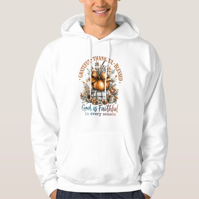 dankbar, gesegnet hoodie (Vorderseite)