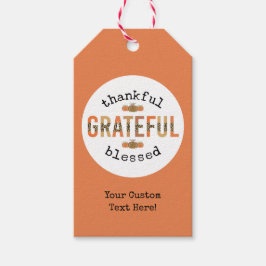 Dankbar, gesegnet Niedlich Fall Erntedank Geschenkanhänger