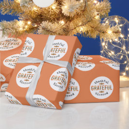 Dankbar, gesegnet Niedlich Fall Erntedank Geschenkpapier