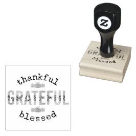 Dankbar, gesegnet Niedlich Fall Erntedank Gummistempel