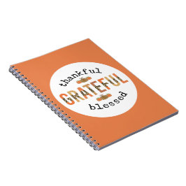 Dankbar, gesegnet Niedlich Fall Erntedank Notizblock