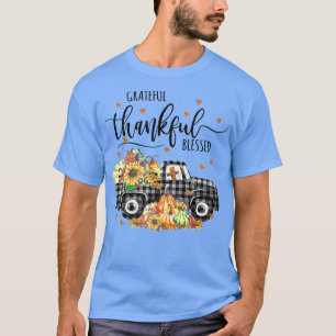 Dankbar gesegnet Niedliche Pumpkins Autu T-Shirt