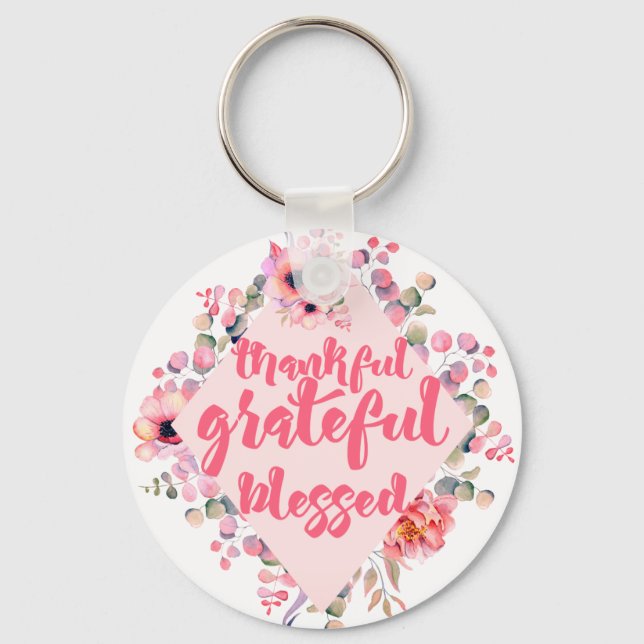 Dankbar, gesegnet schlüsselanhänger (Vorderseite)
