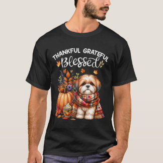 Dankbar, gesegnet Shih Tzu Dog Fall Y'all T-Shirt