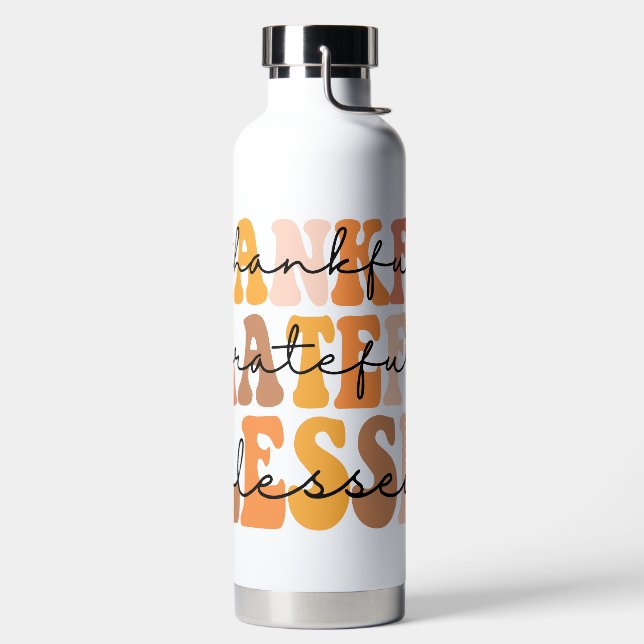 Dankbar, gesegnet trinkflasche (links)